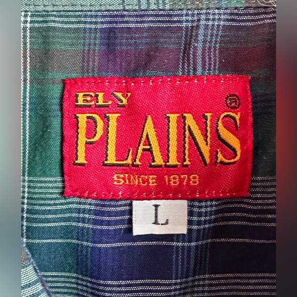 Ely Plains Men’s shirt - snap button closure - size large - Picture 4 of 4